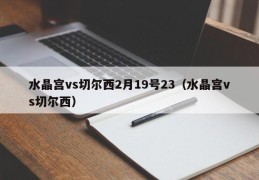 水晶宫vs切尔西2月19号23（水晶宫vs切尔西）